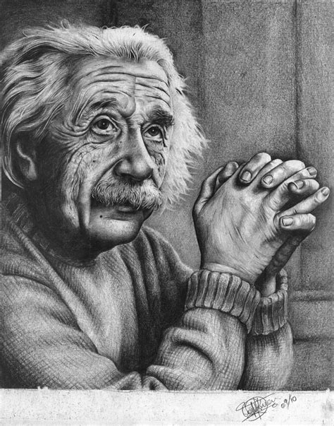 My drawing of albert einstein, took about 9 hours and i used a 6B ...