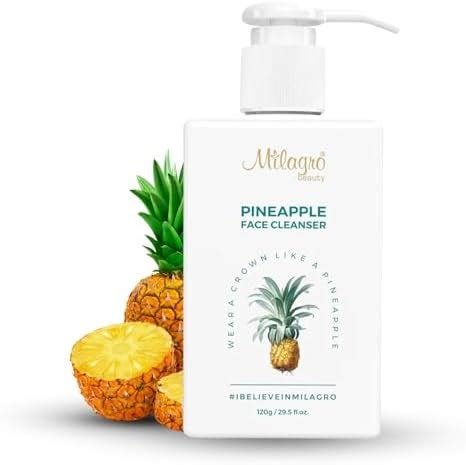 Milagro Beauty Gentle Pineapple Face Wash, Hydrating & Refreshing Non ...