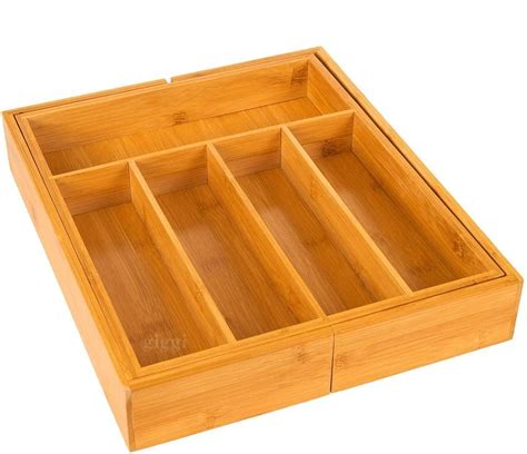 Buy Giggi Bamboo Extendable Cutlery Tray & Cutlery Organiser | Cutlery ...