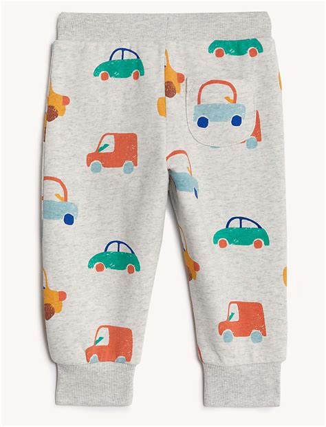 Buy Cotton Rich Car Joggers (0-3 Yrs) at Marks & Spencer