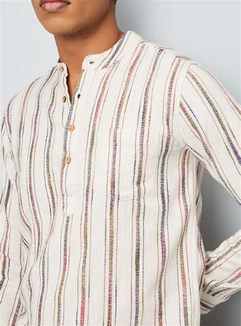 Buy Men Striped Slim Fit Kurta Online at just Rs. 999.0 - 1000014668279 ...