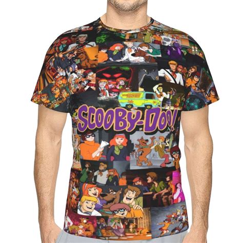 Men Women Scooby Doo Shirts Short Sleeve Cosplay Adults Anime T-Shirts ...