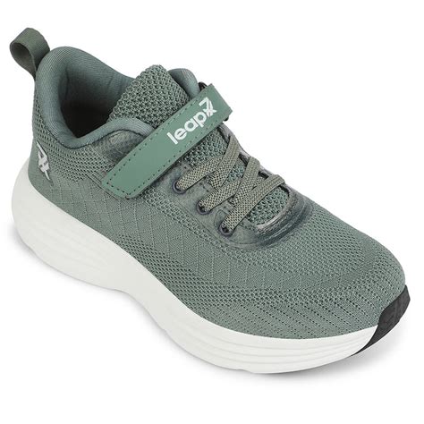 Buy LEAP7X Olive Green Sports Non Lacing Walking Shoes for Kids