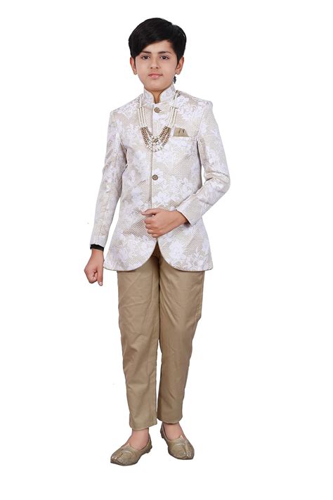 Buy FOURFOLDS 2 Piece Jodhpuri Bandhgala Blazer and Trouser Set for ...
