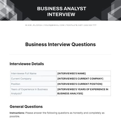 Sample Interview Question Template 的图像结果