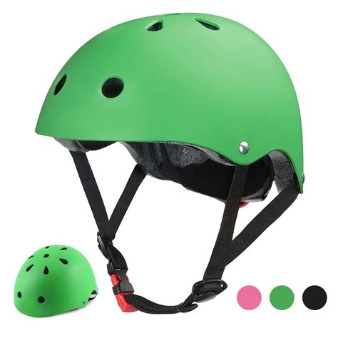 Tripumer Green Kids Bike Helmet, Adjustable, Lightweight, Suitable for ...