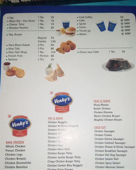Menu at Chicken Xperience By Venkys, Aizawl