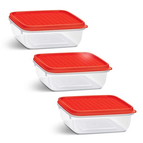 Buy Milton Flat Max 600 Storage Containers, Set of 3, Red Online at Low ...