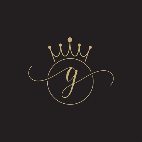 Letter g initial crown logo design 11354011 Vector Art at Vecteezy
