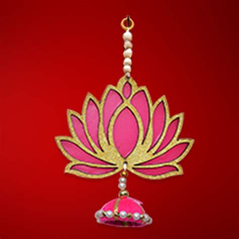 CraftVatika Pack of 1 Lotus Hangings Latkans Wall Decor Items for ...