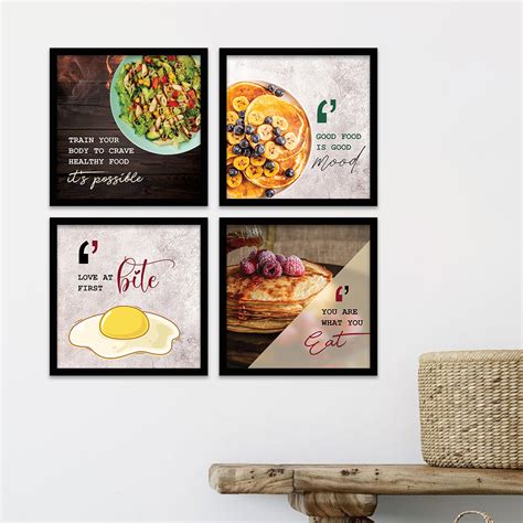 Caffe, Restaurant, Kitchen Wall Decor Frames (Set of 4) – Kalit Kala