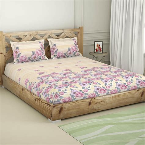 Buy SPACES Atrium-Multicolor Printed King Bedsheet Set-3Pcs from Spaces ...