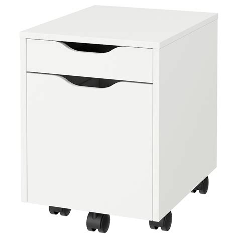 ALEX drawer unit on castors, white/black, 36x50 cm (141/8x195/8") - IKEA