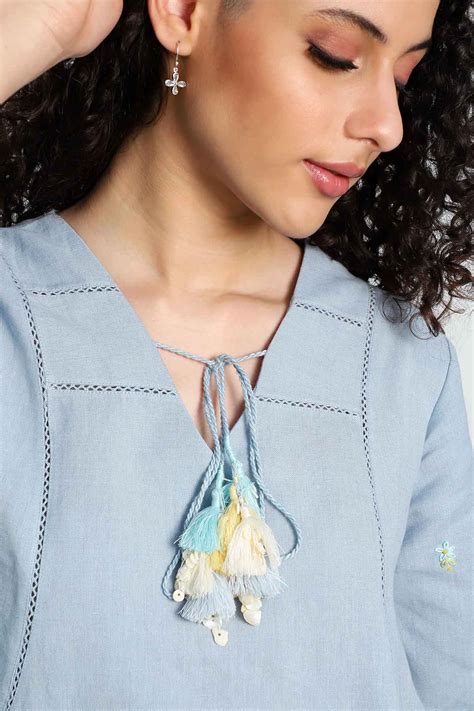 Nostalgia Tassel Detailed Dress – Originate.in