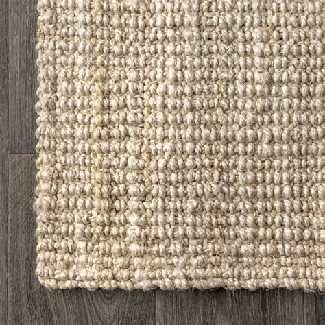 JONATHAN Y NATURAL FIBER Hiro Chunky 2 X 8 (ft) Jute Ivory Indoor Solid ...
