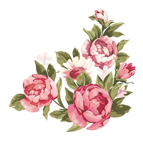 Romantic Pink Flower Border PNG Clipart | PNG Mart