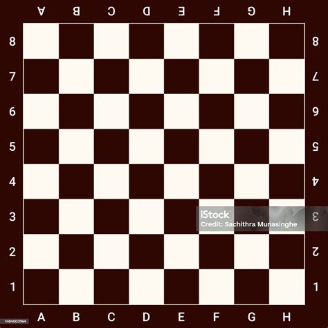 Chess Board Template Printable Vector Stock Illustration - Download ...