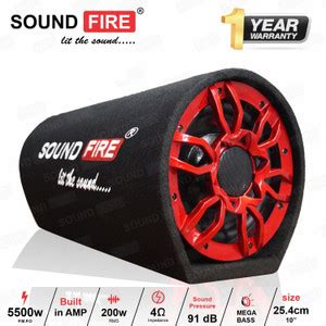 SOUND FIRE SF-X5500M10 10-INCH BassTube with In-Built Amplifier ...