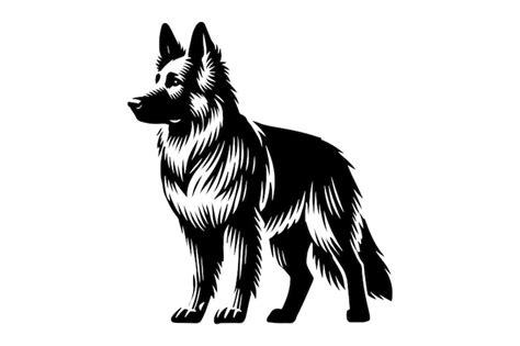 German shepherd outline Images - Free Download on Freepik