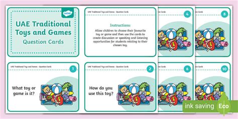 UAE Traditional Toys and Games Question Cards