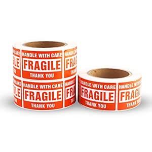FBA Source 5 Rolls/2500 Labels - Fragile Adhesive Product Package ...