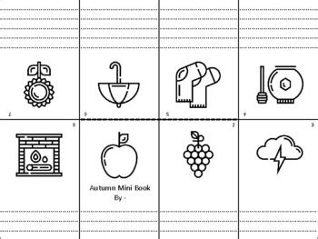 50 Autumn Mini Books, Picture Writing, Back to School Week Activity ...