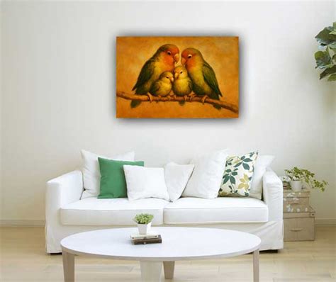 Wall Paintings of Love Birds – Vastu Decor for Couples in Mumbai, Pune ...