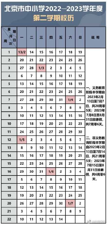 收好！2022—2023学年度校历发布！2023年寒暑假放假时间已确定