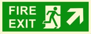 BRANDSHELL Fire Exit Upper Right Side Emergency Sign Price in India ...