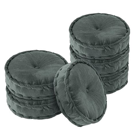Buy Kuber Industries 6 Pcs Heavy Velvet 16 Inch Chair Pad for Dining ...