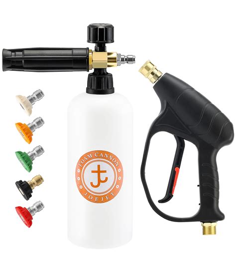Amazon.com: JOEJET Pressure Washer Gun with Foam Cannon, Car Wash Foam Gun with 1/4” Quick ...
