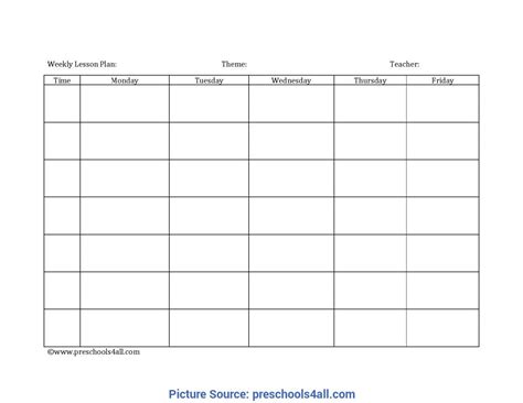 Image result for Weekly Lesson Plan Template Excel