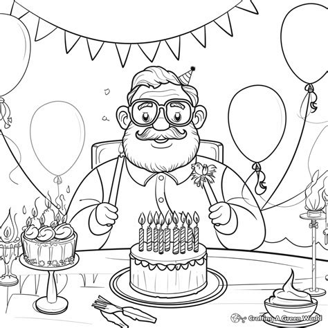Coloring Pages Happy Birthday Grandpa