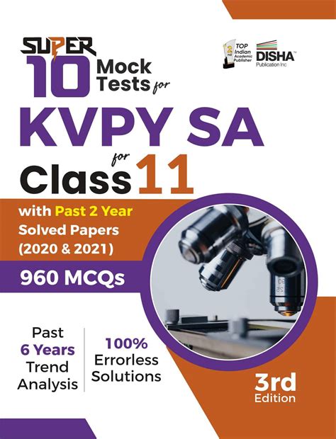 Buy Super 10 Mock Tests for KVPY SA for Class 11 with Past 2 Year ...