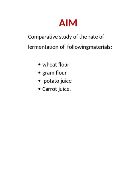 Chemistry project - Practice paper - AIM Comparative study of the rate ...