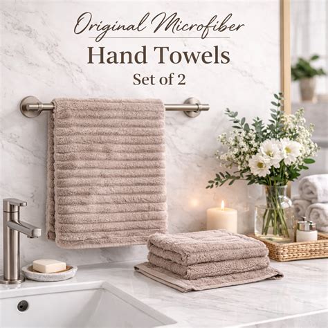 Premium Microfiber Hand Towels – Pack of 2 (40 × 60 cm) – Kala Export House