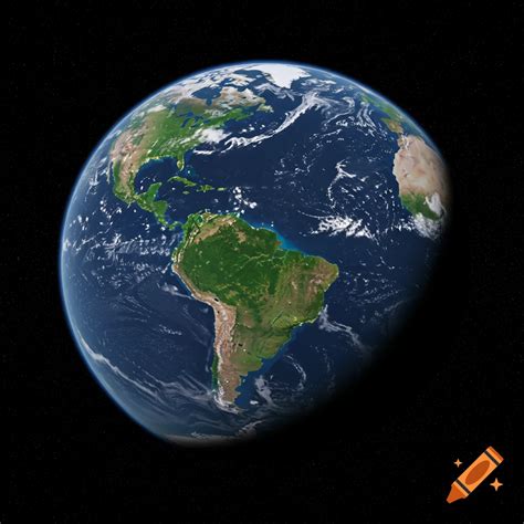 View of Earth from space showing North and South America. on Craiyon