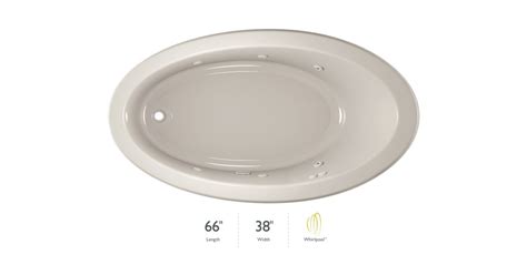 Jacuzzi LL40969 Signature 66" Drop In Whirlpool Bathtub with 6 Jets ...