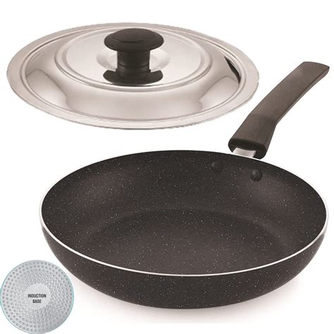 Buy Xtend Non-Stick FRYPAN with 2-Way Spatter Finish Induction Flat ...