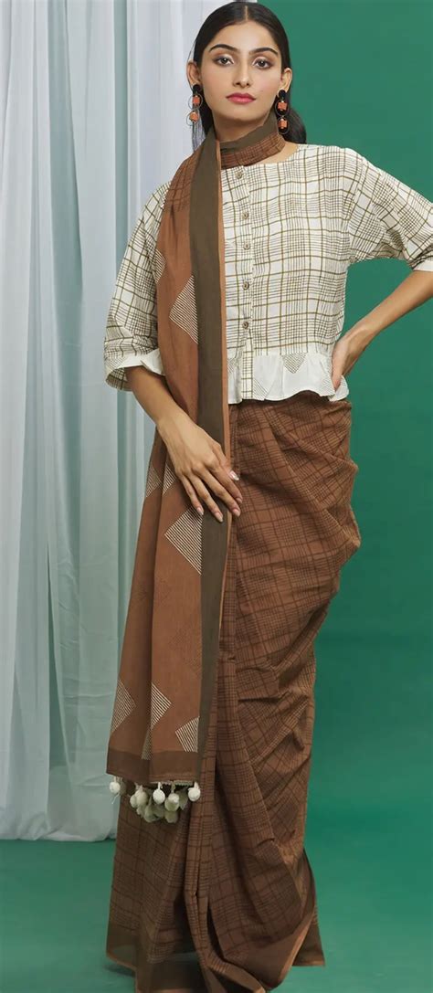 Brown check Crop Top – BANANA labs