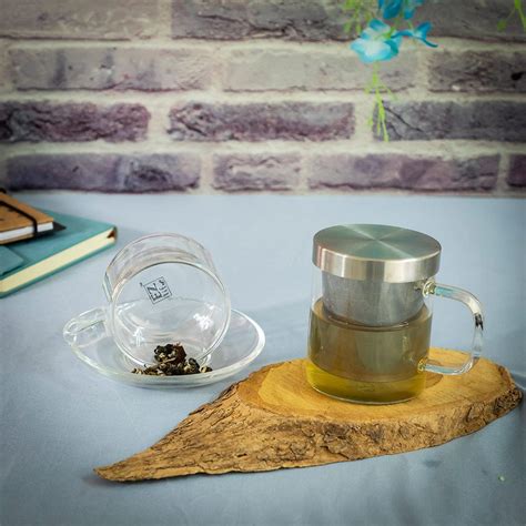 Glass Mug with Steel Infuser & Lid (350 ml) – EZ Life