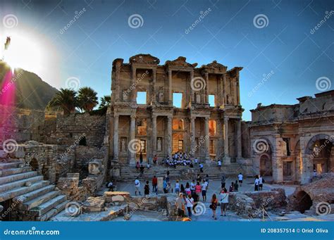 Roman Ruins of Ephesus. Library of Celsus (Turkey). Editorial Stock ...