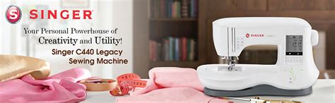 Singer C440 Legacy Sewing Machine with Large LCD Touch Screen (White ...