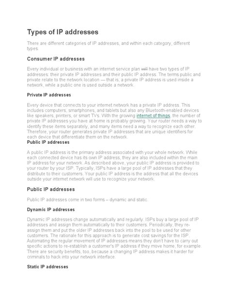 Image result for Different Types of IP Addresses
