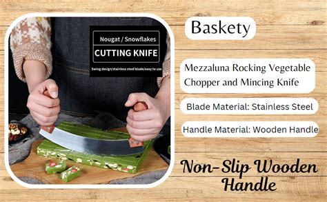 Buy Baskety Mezzaluna Rocking Vegetable Chopper and Mincing Knife ...