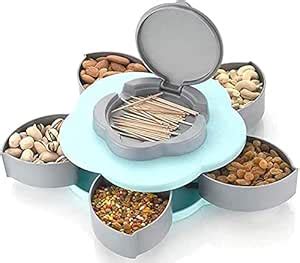 EPO 5 Grid Candy Snack Storage Flower Shape Rotating Box with Phone ...