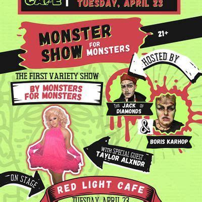 Monster Show For Monsters: A Variety Show, Red Light Cafe, Atlanta, 23 ...