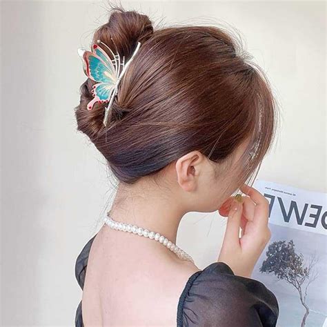 Amazon.com : YKZFUI Butterfly Hair Clip, 2Pcs Large Non-Slip Strong ...