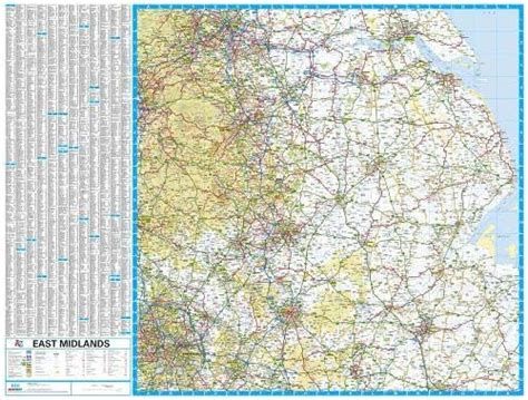 Buy East Midlands Road Map Book Online at Low Prices in India | East ...