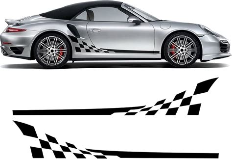 Car Side Skirt stripe decal Decals, for Porsche 911 997 991 992 GT3 RS Turbo Carrera 4S Car Side ...